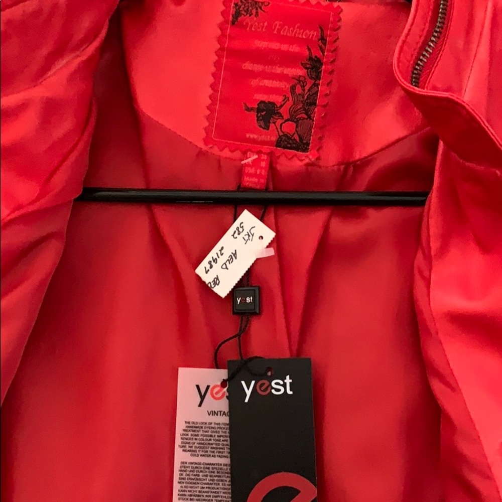 Bright red Moto Jacket!! - Picture 3 of 10